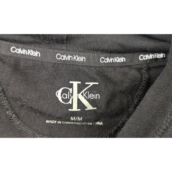 Calvin Klein Black Long-Sleeve Hooded Lightweight T-Shirt Medium - Picture 2 of 7